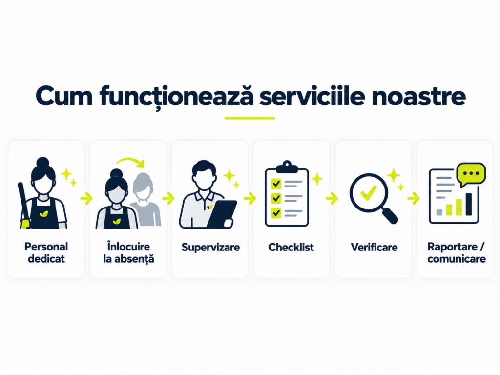 Organizarea și verificarea serviciilor de curățenie pentru birouri